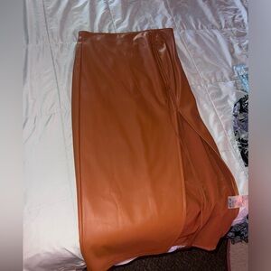 Women’s Leather Maxi Skirt